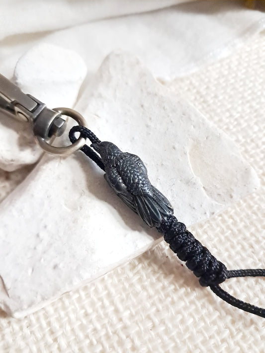 Porte-clés corbeau en laiton