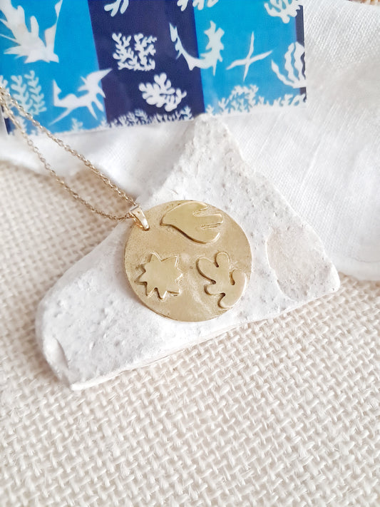 Collier médaillon inspiré de Matisse