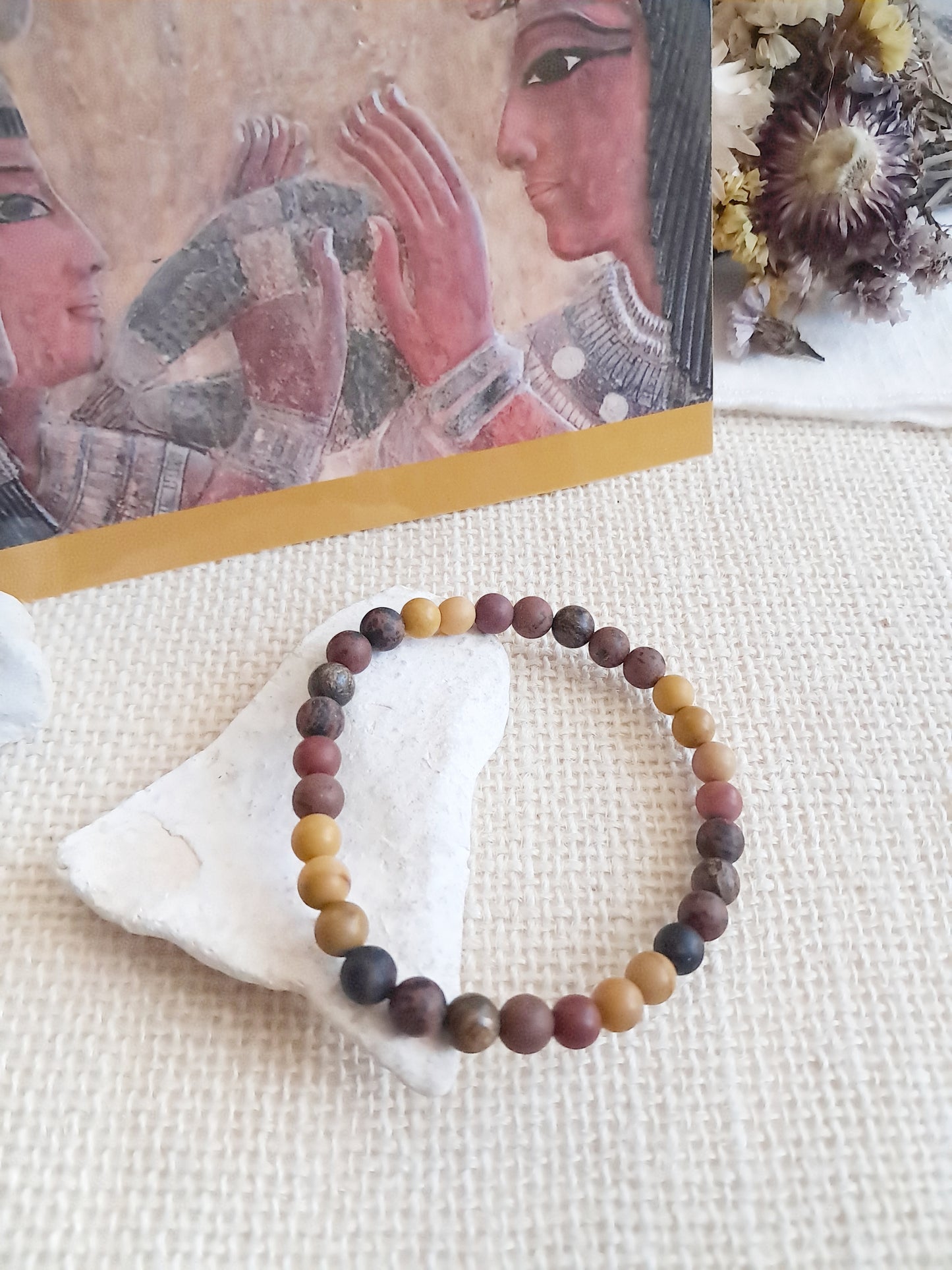 Bracelet de la stèle égyptienne "Séthi 1er et la déesse Athor"