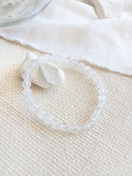 Bracelet lithothérapie "Peur" en cristal de roche