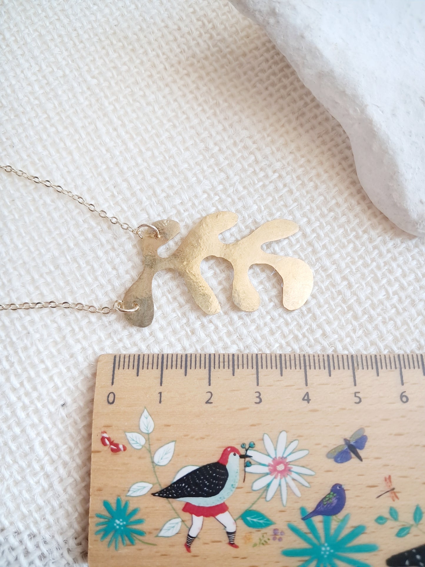 Collier feuille inspiré de Matisse