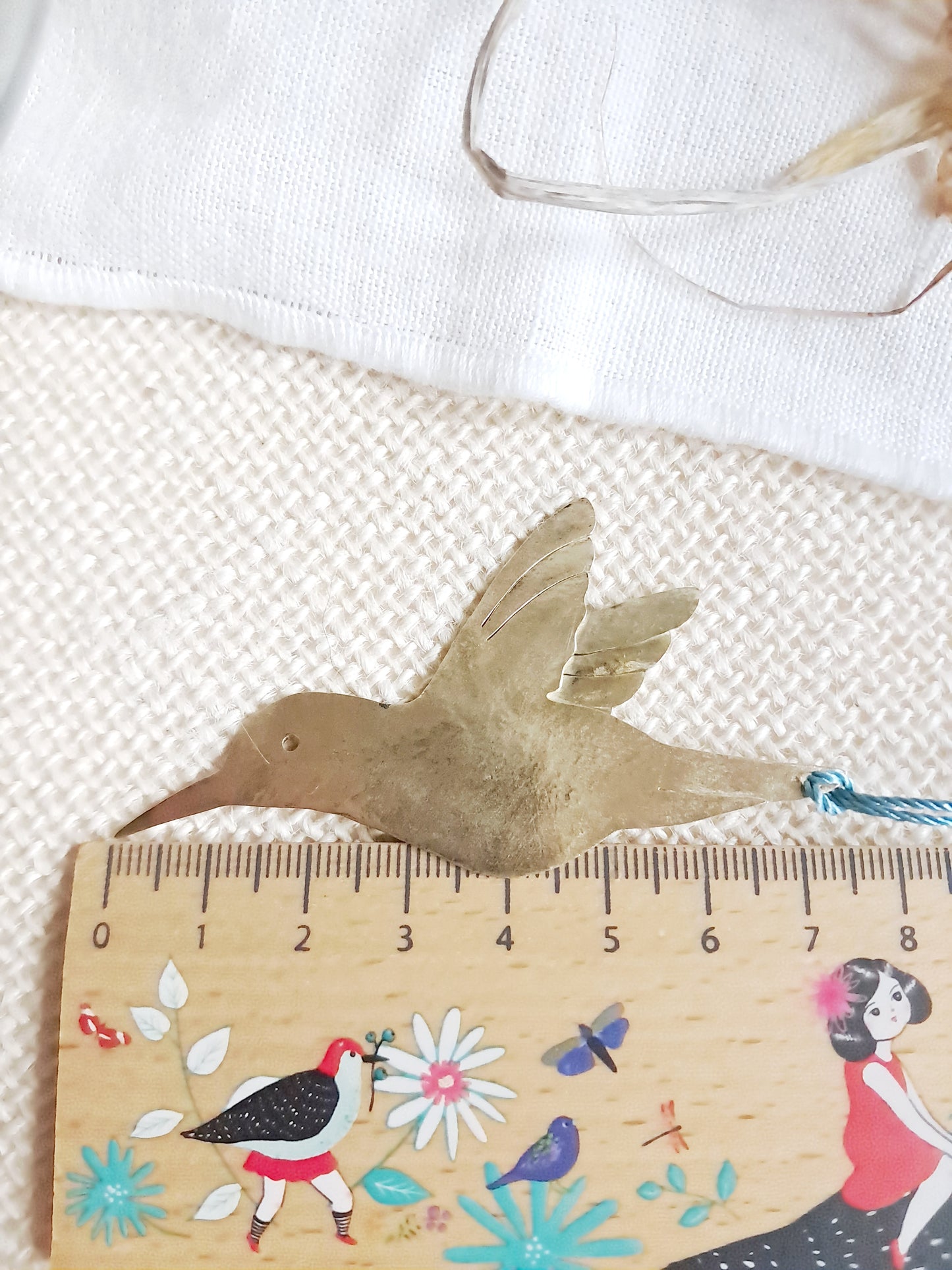 Marque-pages colibri en laiton