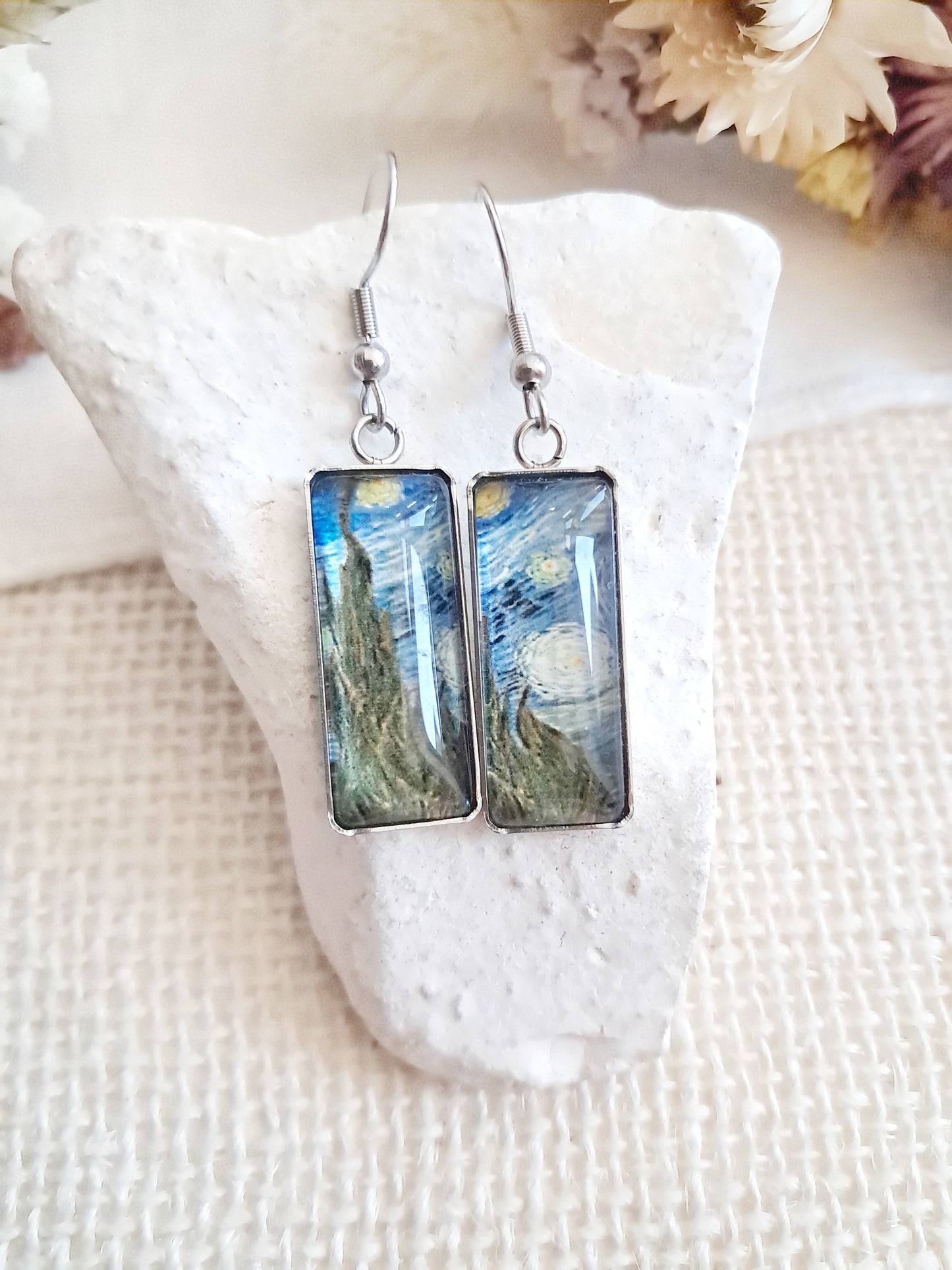 Boucles d'oreilles La nuit étoilée de Van Gogh