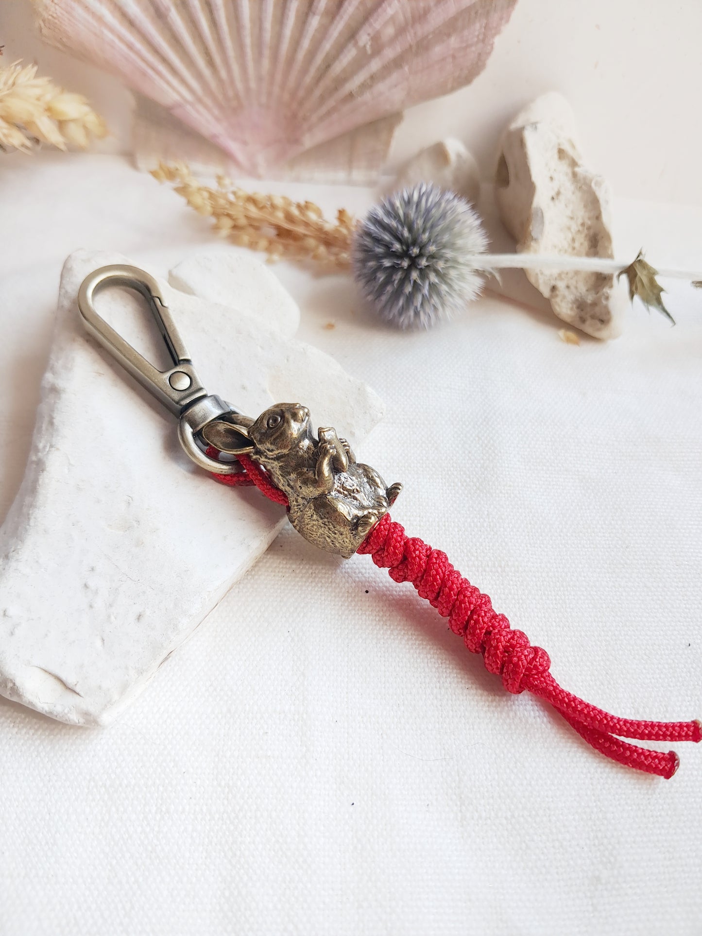 Porte-clés lapin en laiton