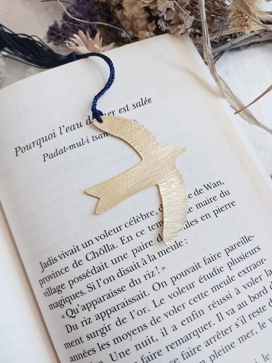 Marque-pages oiseau inspiré de Matisse en laiton