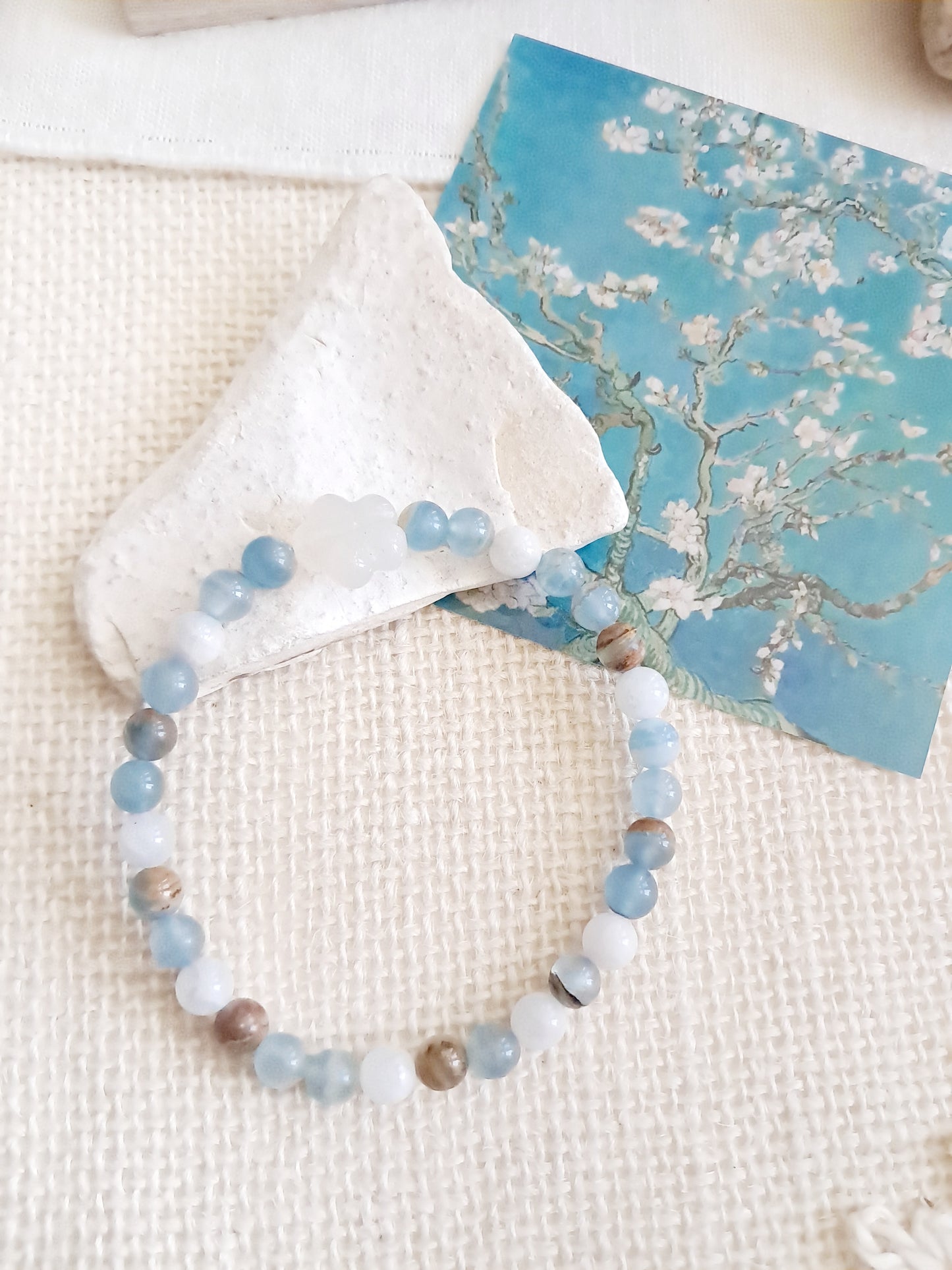 Bracelet inspiré de "Amandier en fleurs" de Vincent Van Gogh