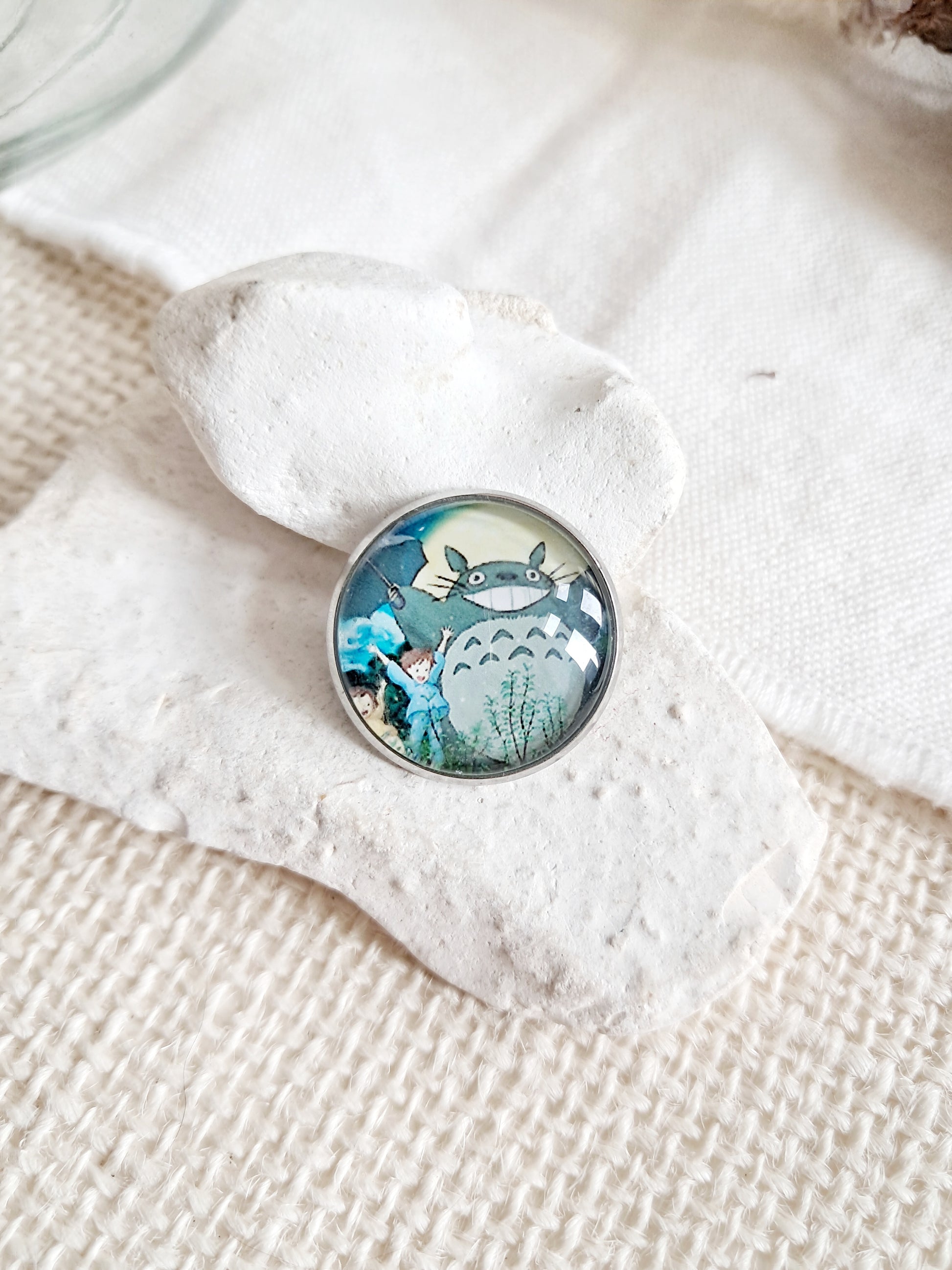 Broche cabochon Totoro