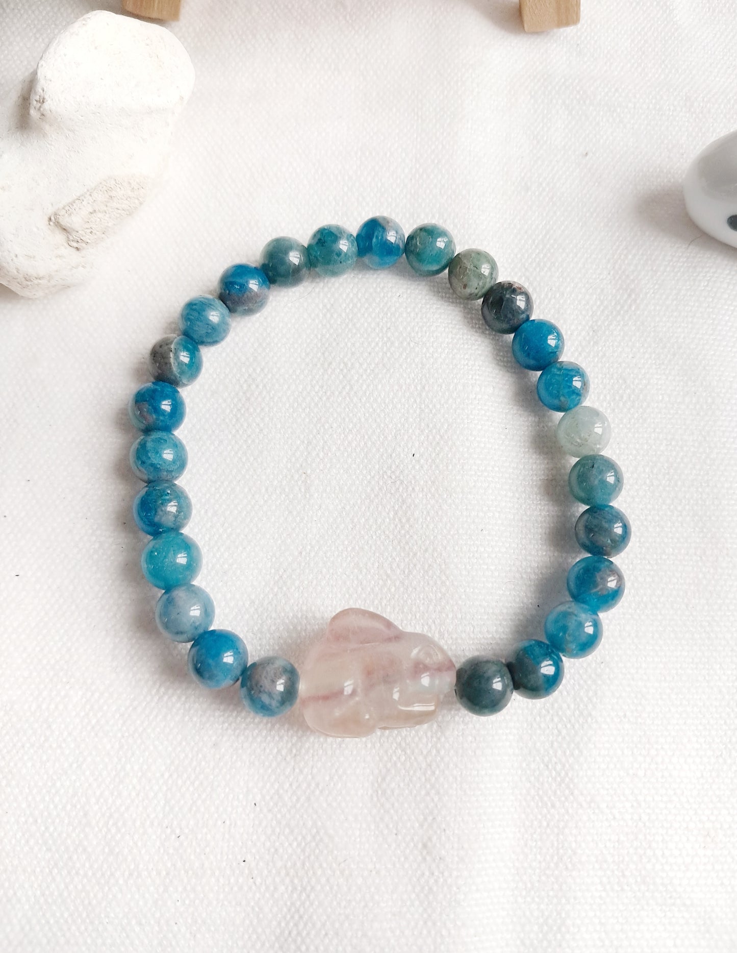 Bracelet inspiré de l'estampe "Lièvre sous la lune d'automne"