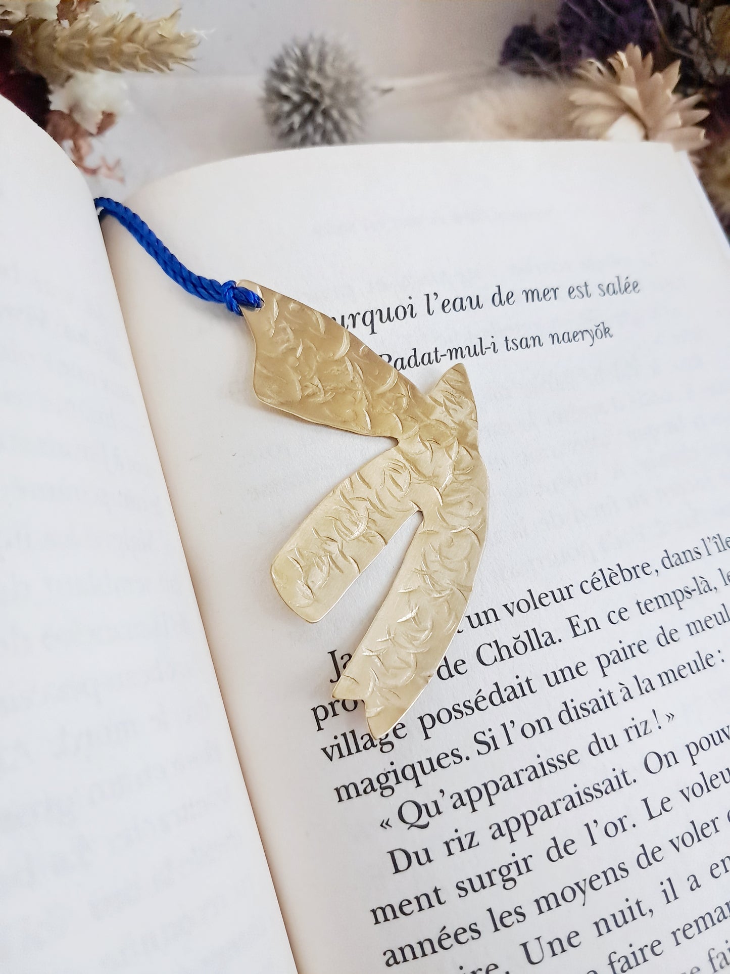 Marque-pages oiseau inspiré de Matisse en laiton
