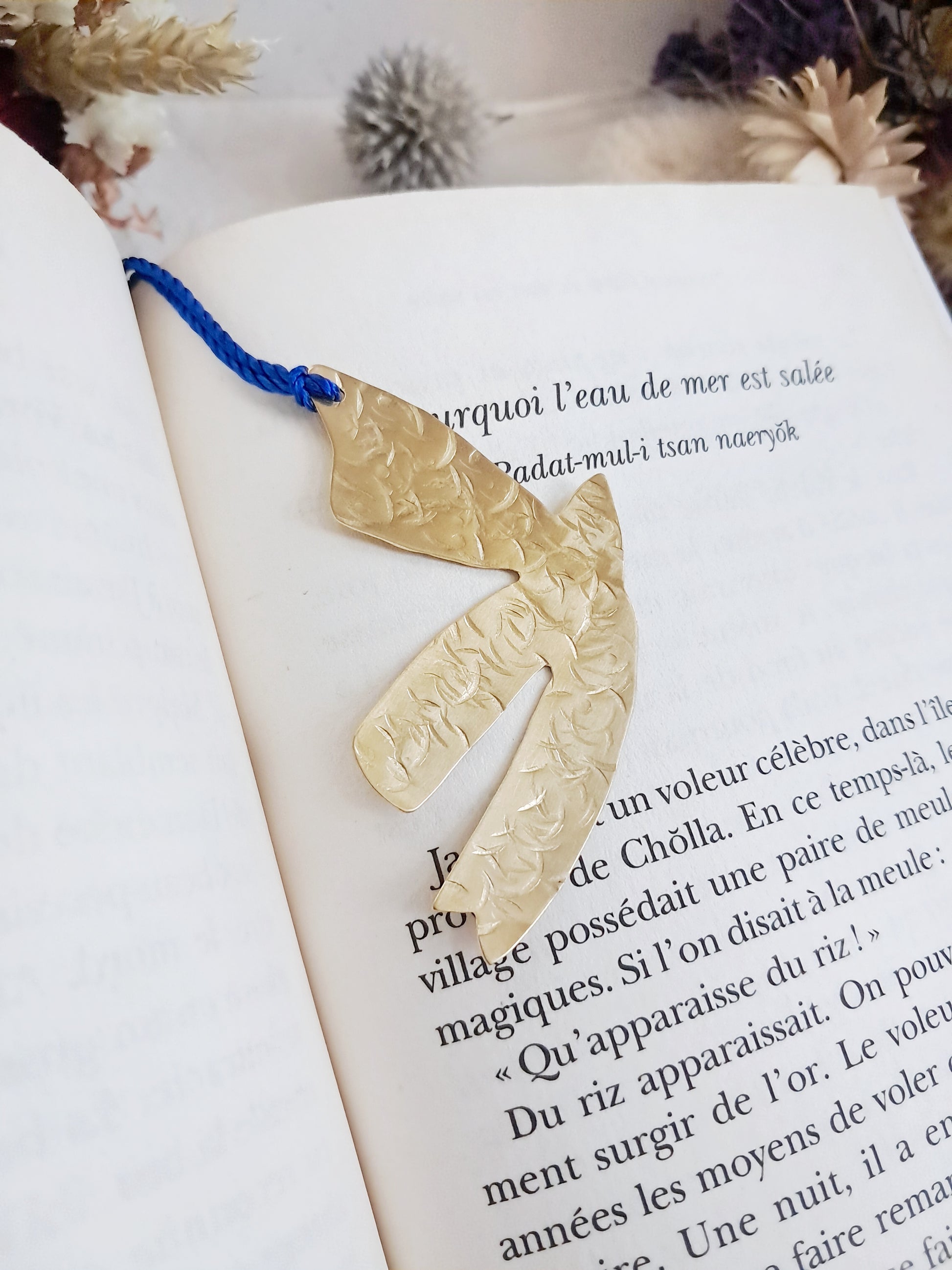 Marque-pages oiseau inspiré de Matisse en laiton
