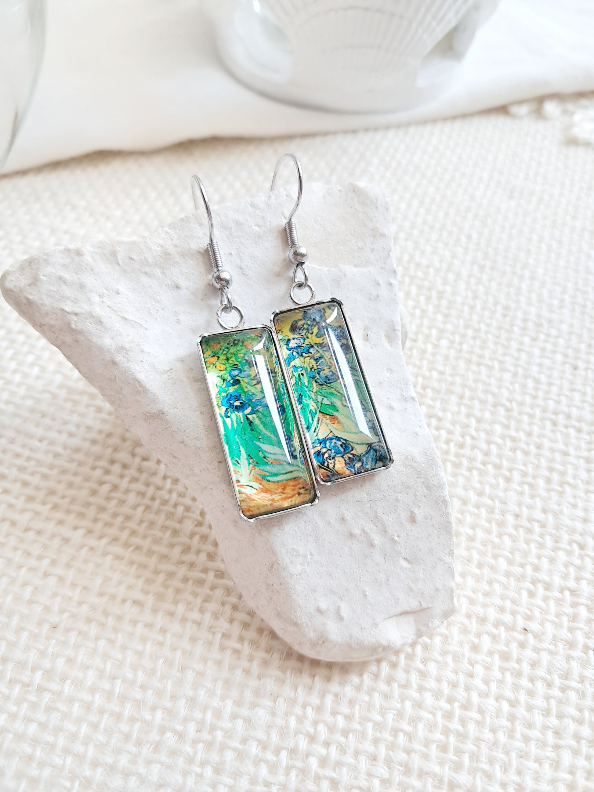 Boucles d'oreilles "Iris" de Van Gogh