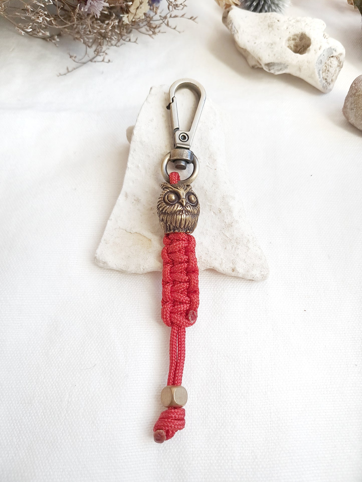 Porte-clés hibou en laiton