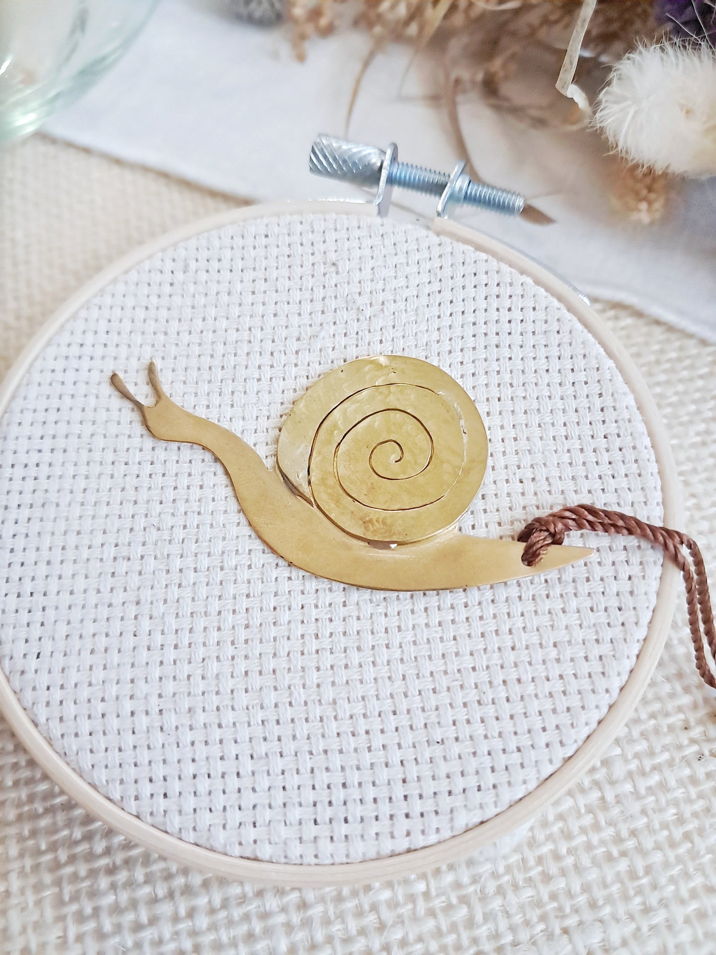 Marque-pages escargot en laiton