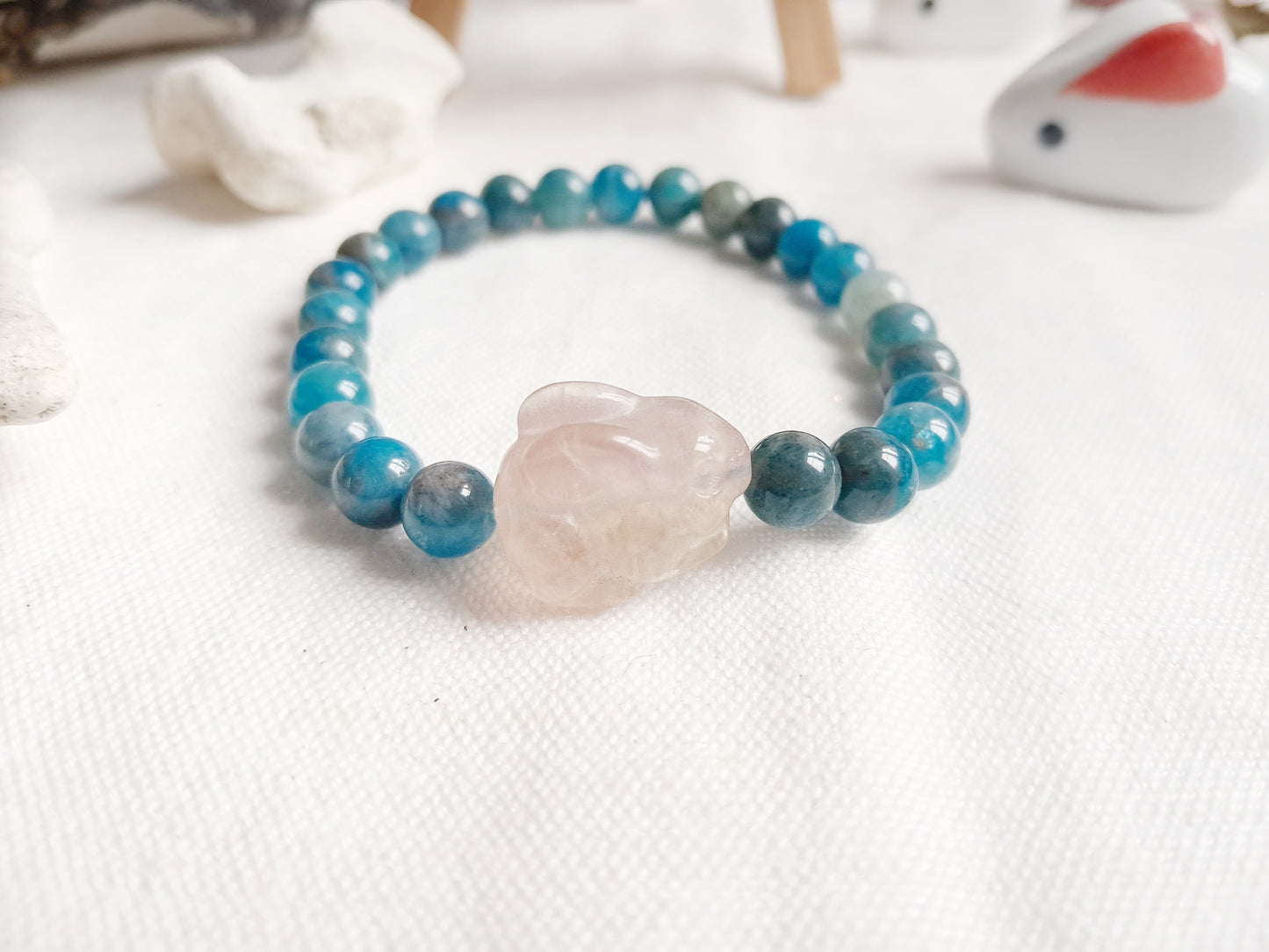 Bracelet inspiré de l'estampe "Lièvre sous la lune d'automne"