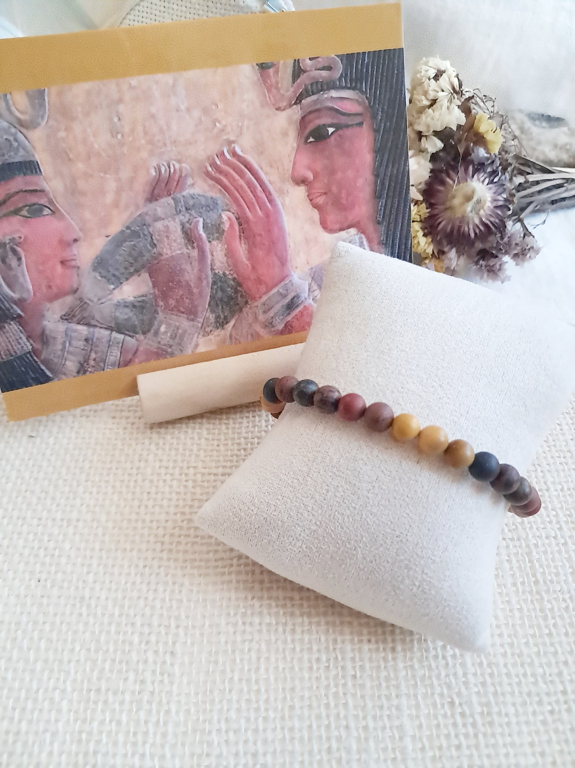 Bracelet de la stèle égyptienne "Séthi 1er et la déesse Athor"