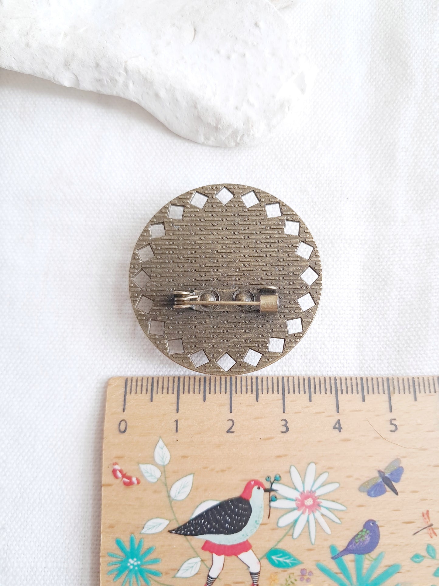 Broche cabochon "La nuit étoilée" de Van Gogh