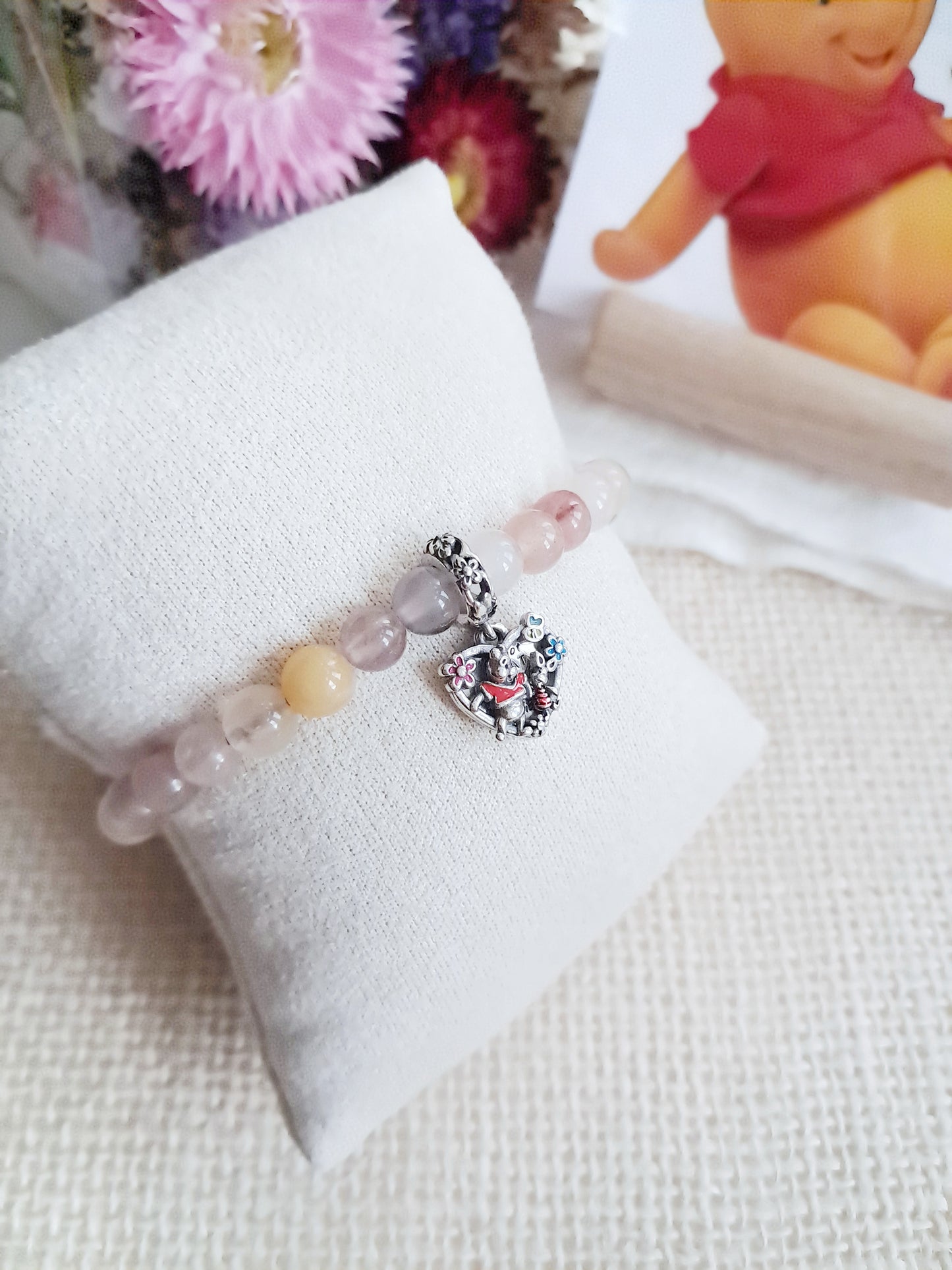 Bracelet Winnie l'ourson avec sa breloque en argent 925