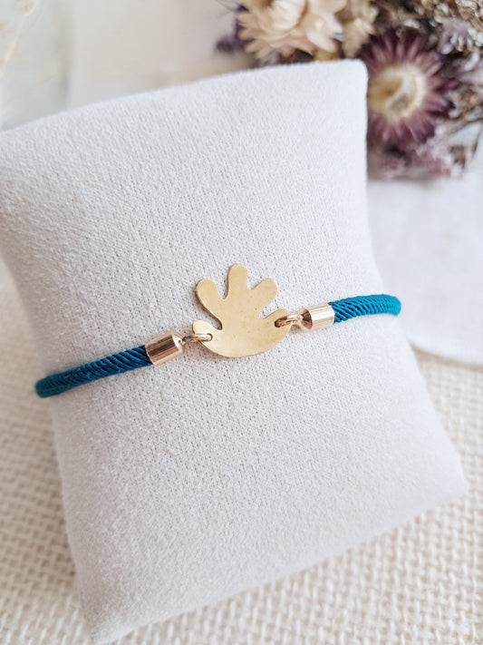 Bracelet ajustable feuille inspirée de Matisse 