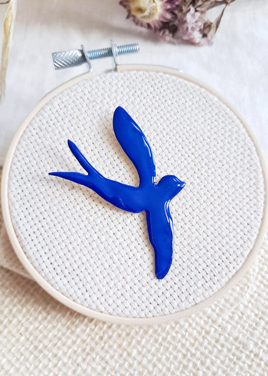 Pin's oiseau bleu de Matisse en laiton