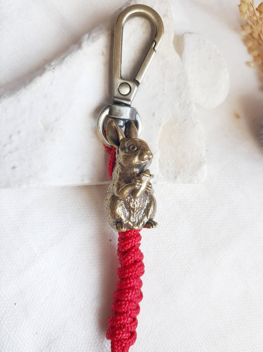 Porte-clés lapin en laiton