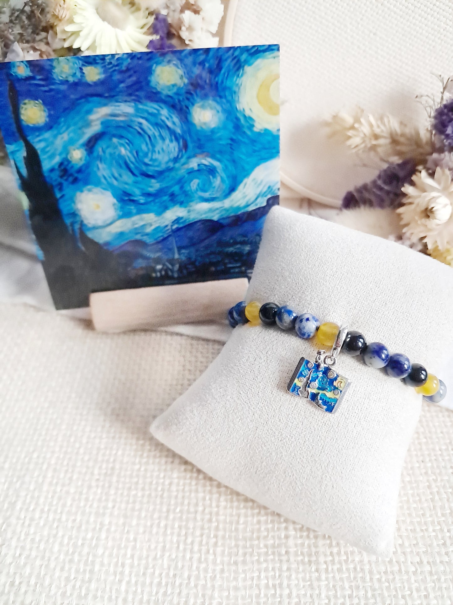 Bracelet inspiré de "La nuit étoilée" de Vincent Van Gogh
