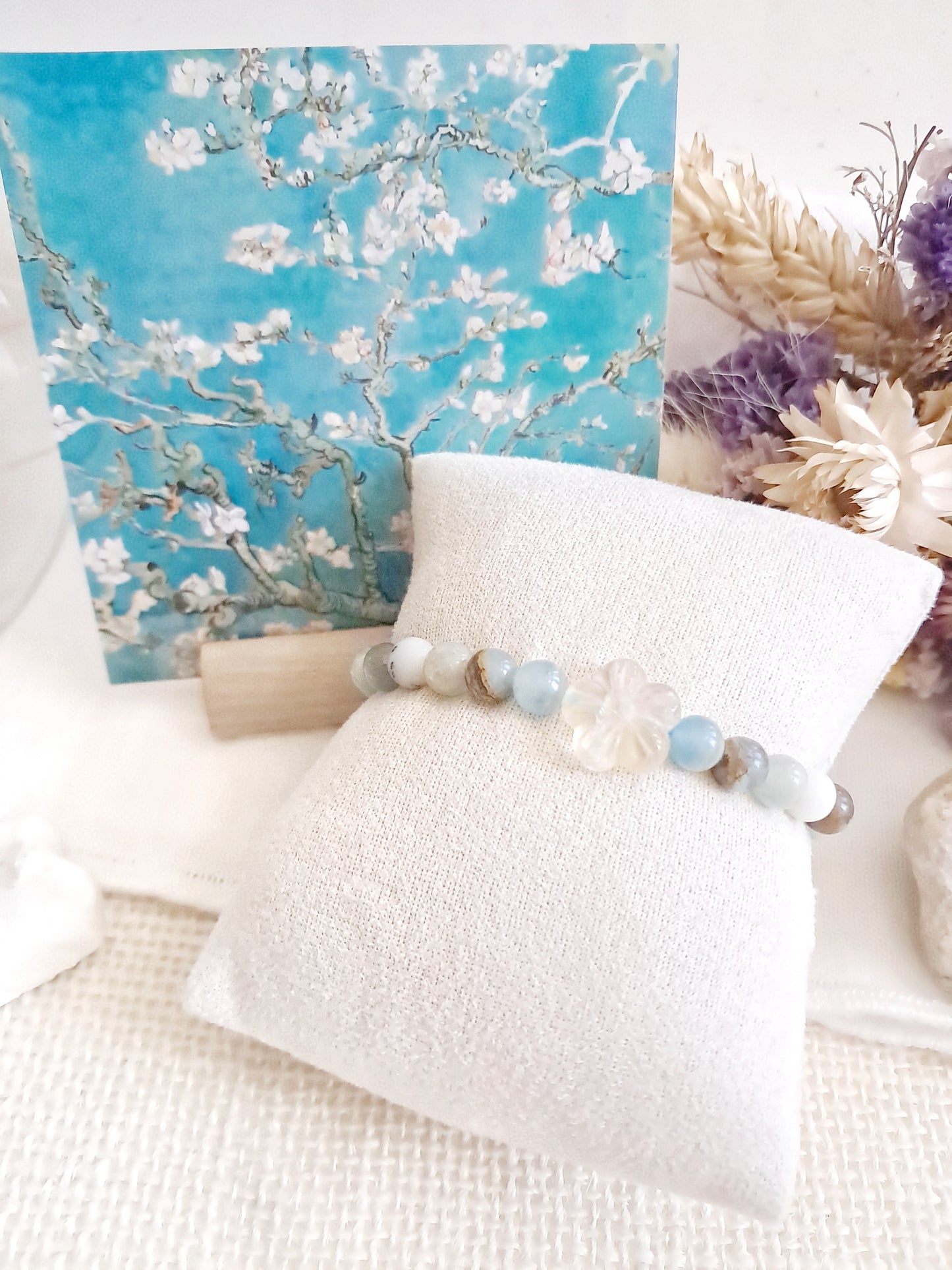 Bracelet inspiré de "Amandier en fleurs" de Vincent Van Gogh