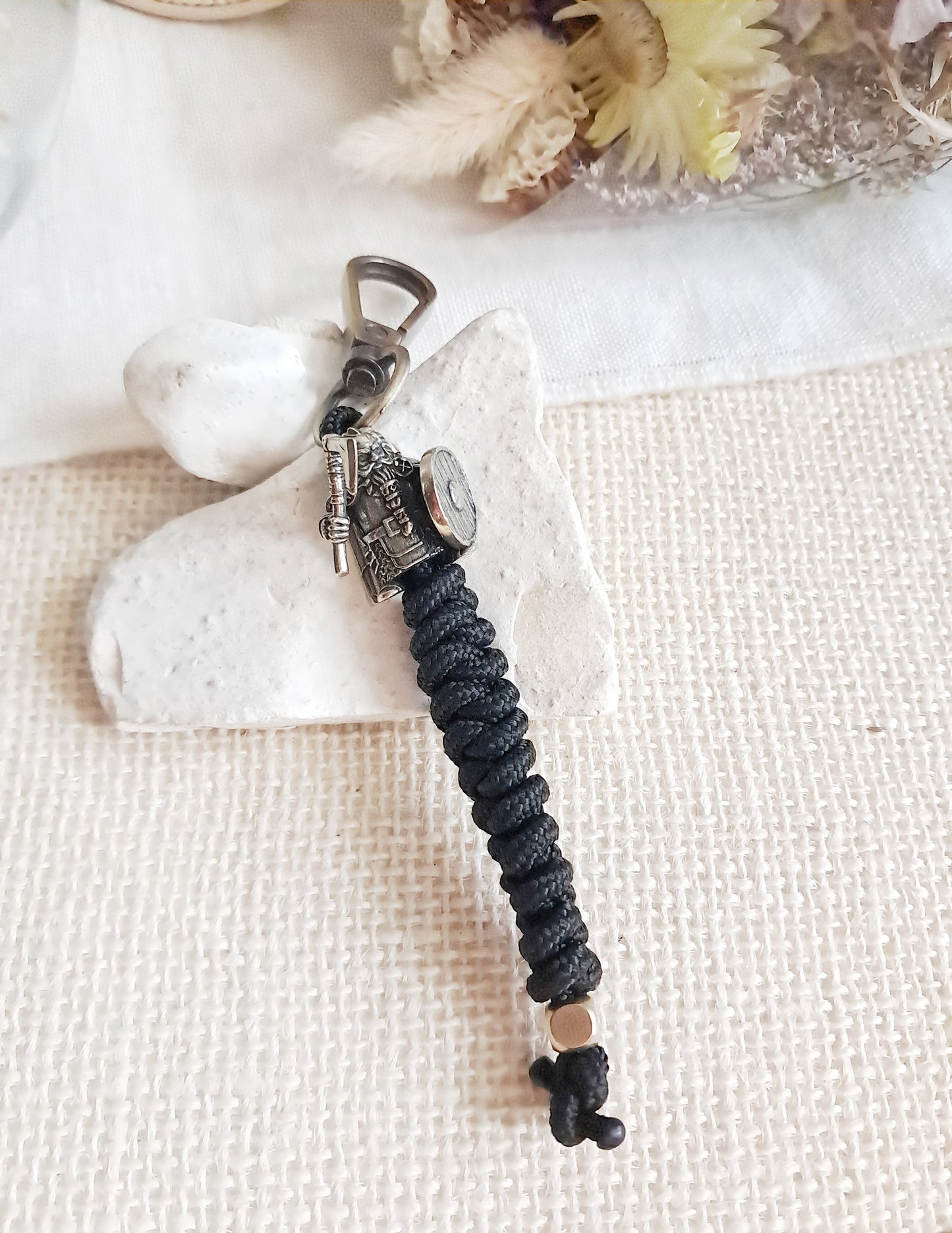 Porte-clés nain guerrier en laiton