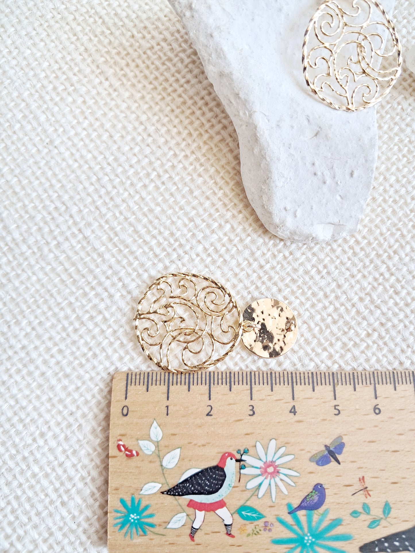 Boucles d'oreilles géométriques cercles