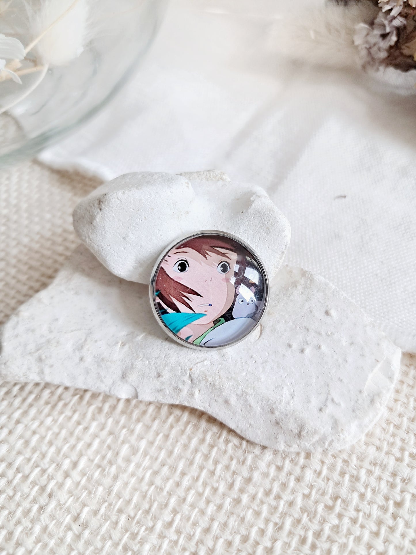 Broche cabochon Le voyage de Chihiro par Ghibli
