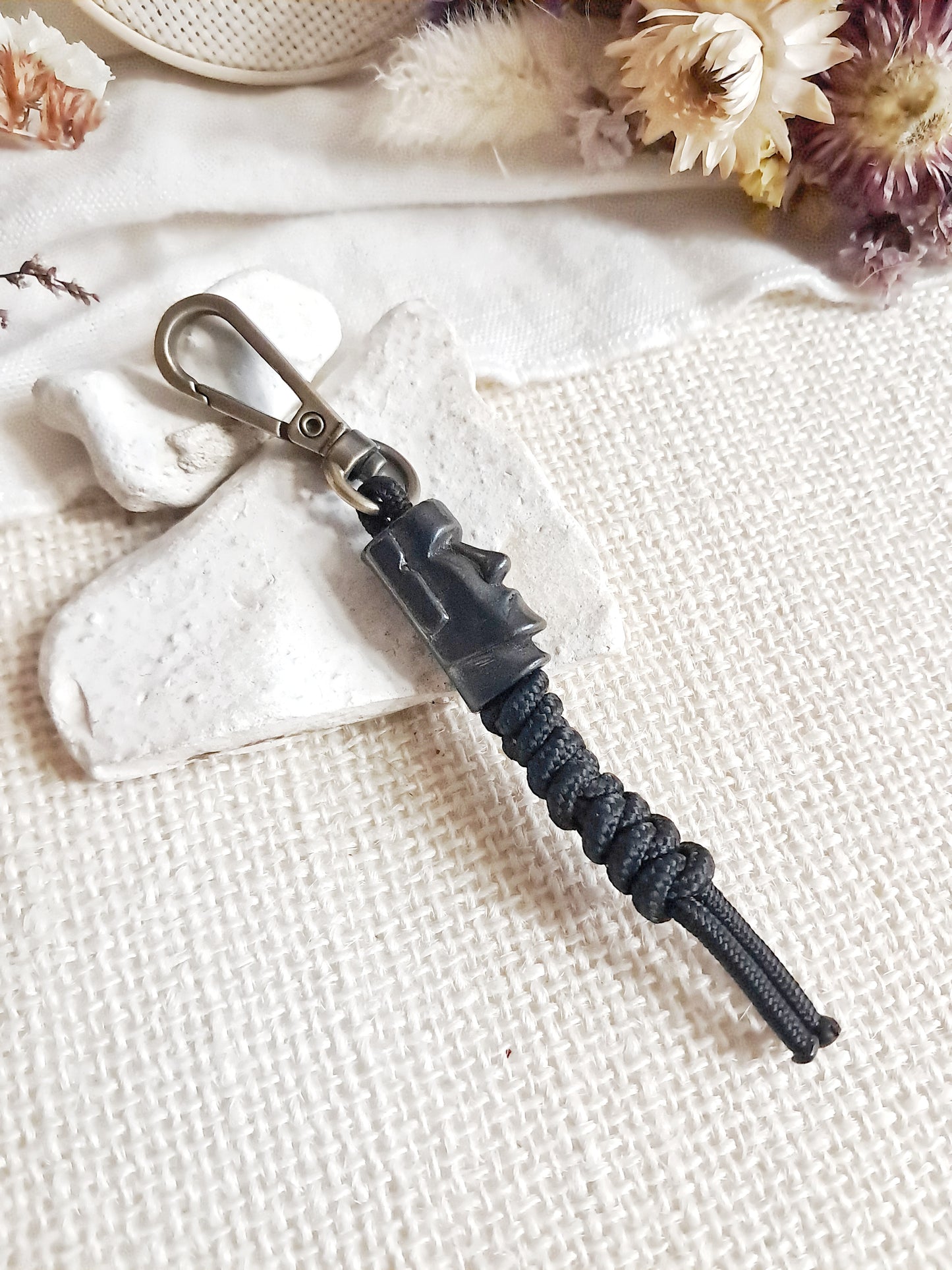 Porte-clés Moaï de l'île de Pâques en laiton