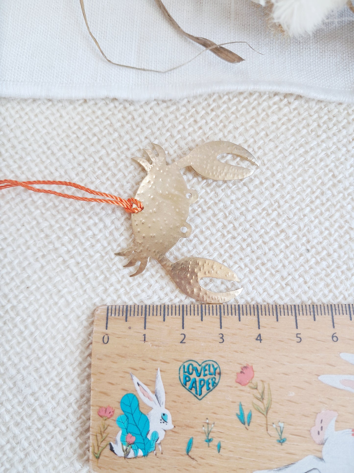 Marque-pages crabe en laiton