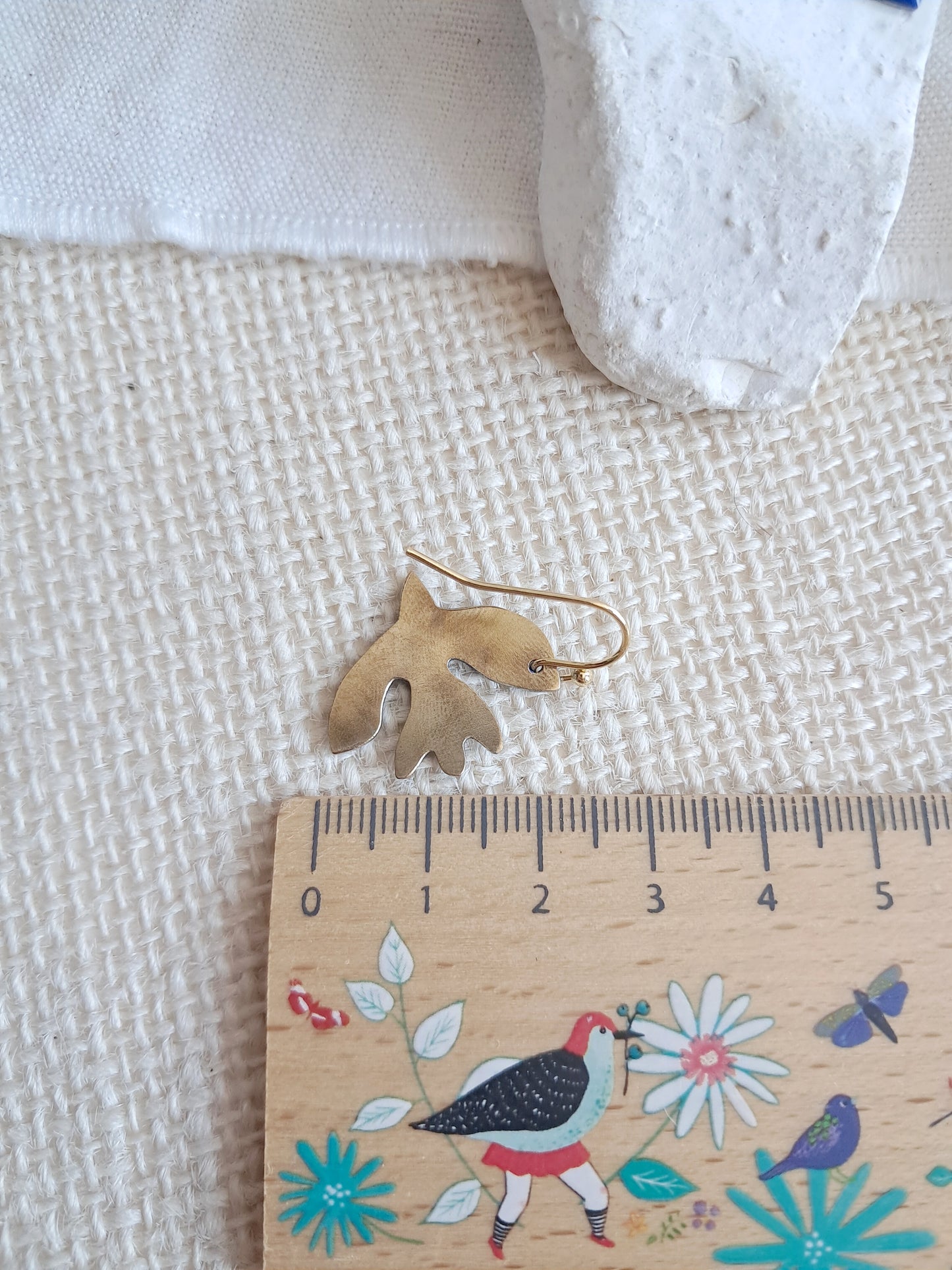 Boucles d'oreilles oiseaux bleus inspirés de Matisse