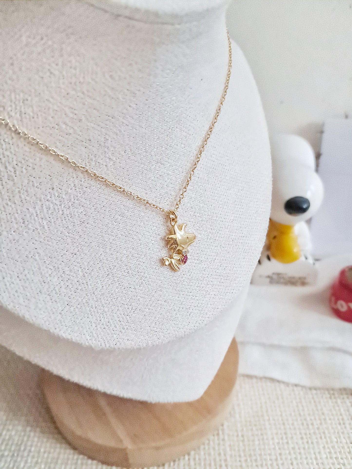 Beaded chain inspired by the print "Viewing Cherry Blossoms in Ueno" 