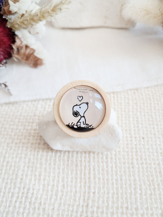 Broche cabochon Snoopy 