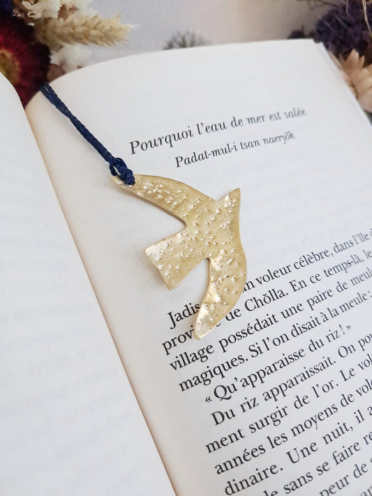 Marque-pages oiseau inspiré de Matisse en laiton