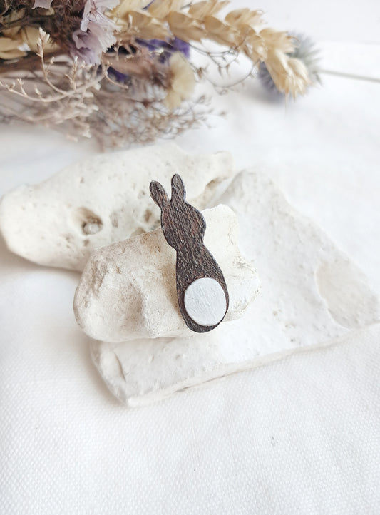 Pin's lapin marron en laiton