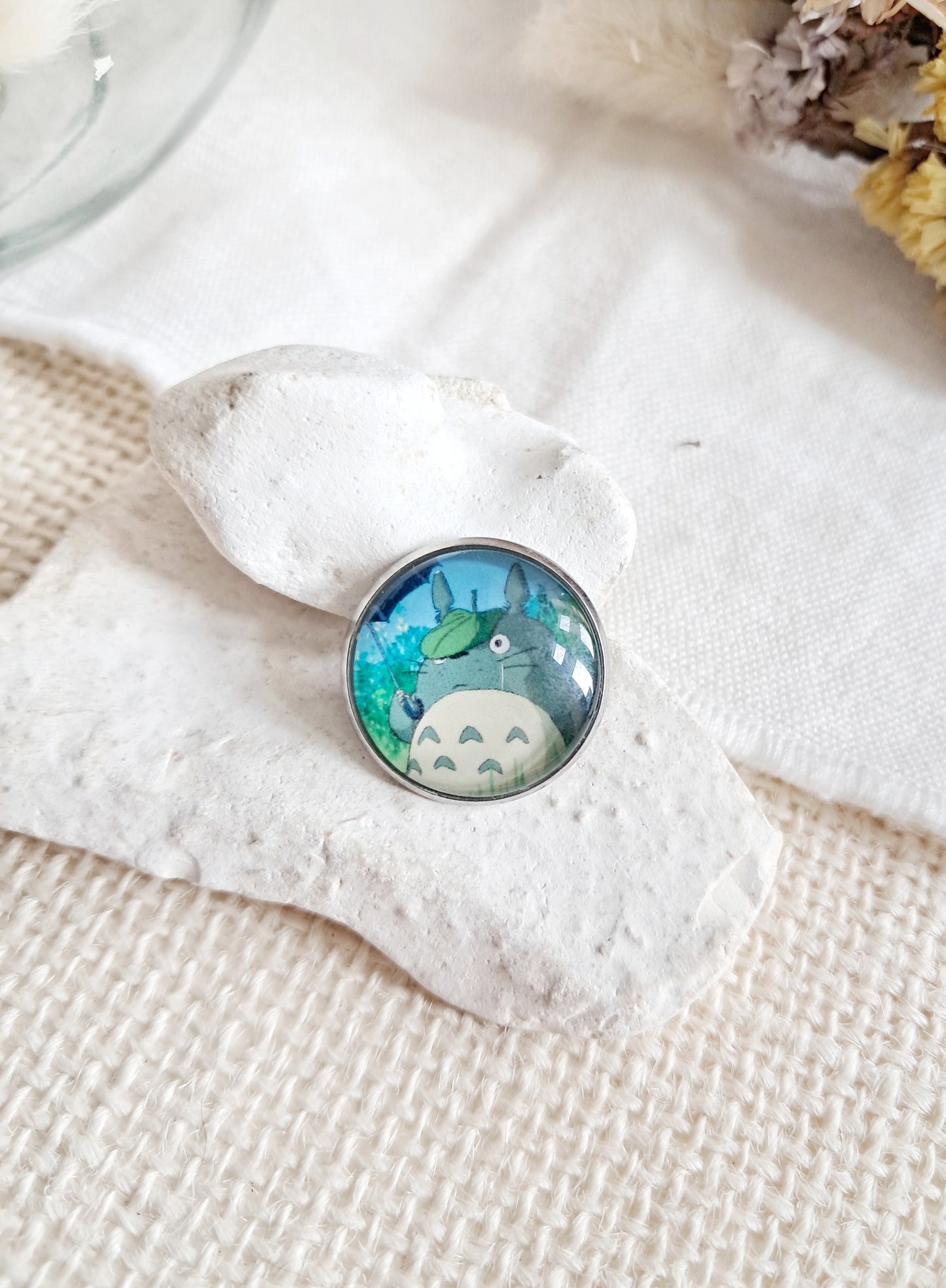 Broche cabochon Totoro