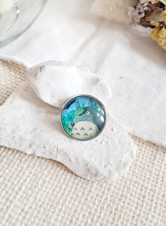 Broche cabochon Totoro
