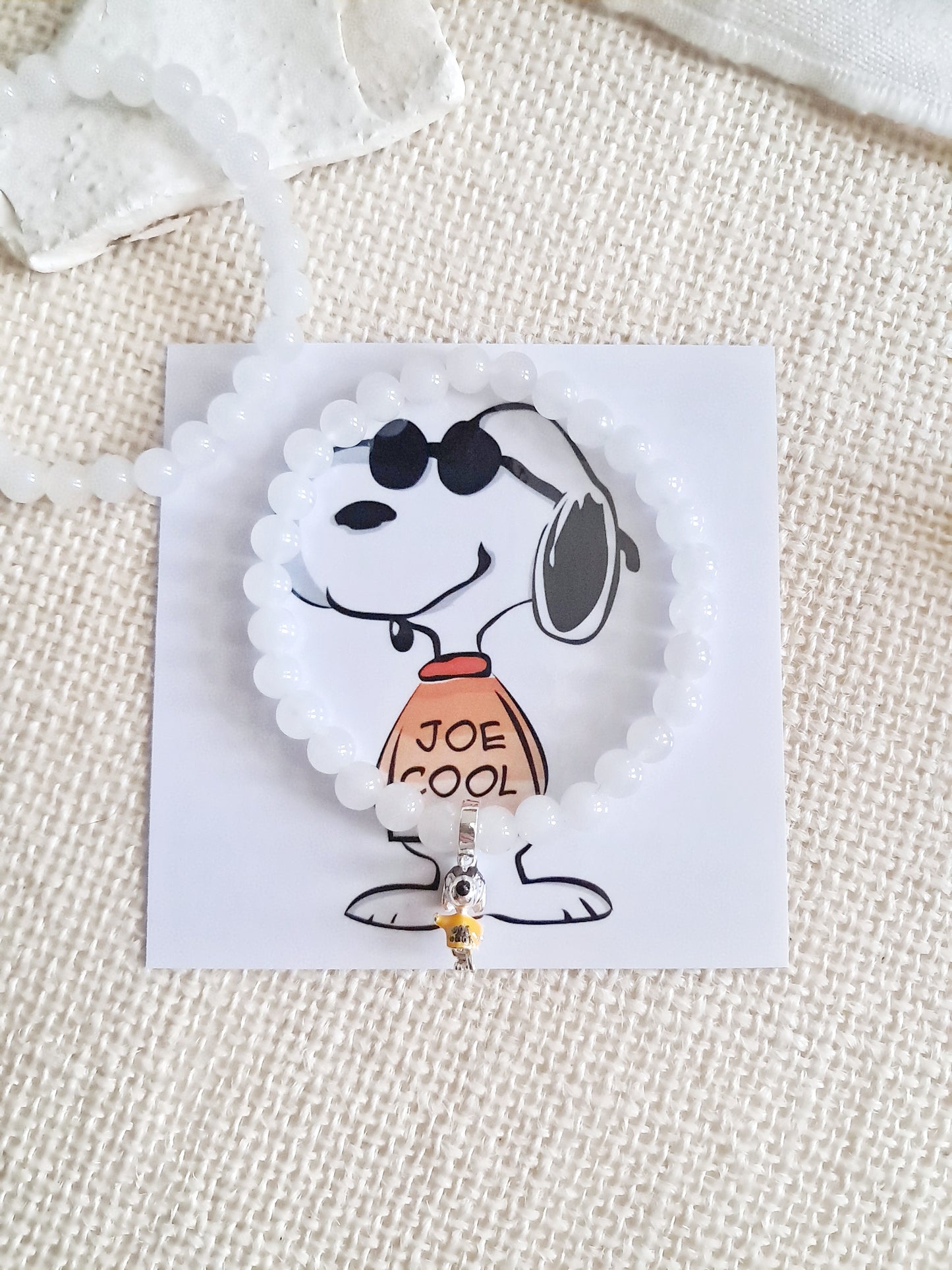 Bracelet Snoopy Joe cool avec sa breloque en argent 925