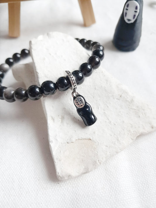 Bracelet Kaonashi (Sans-visage) avec sa breloque