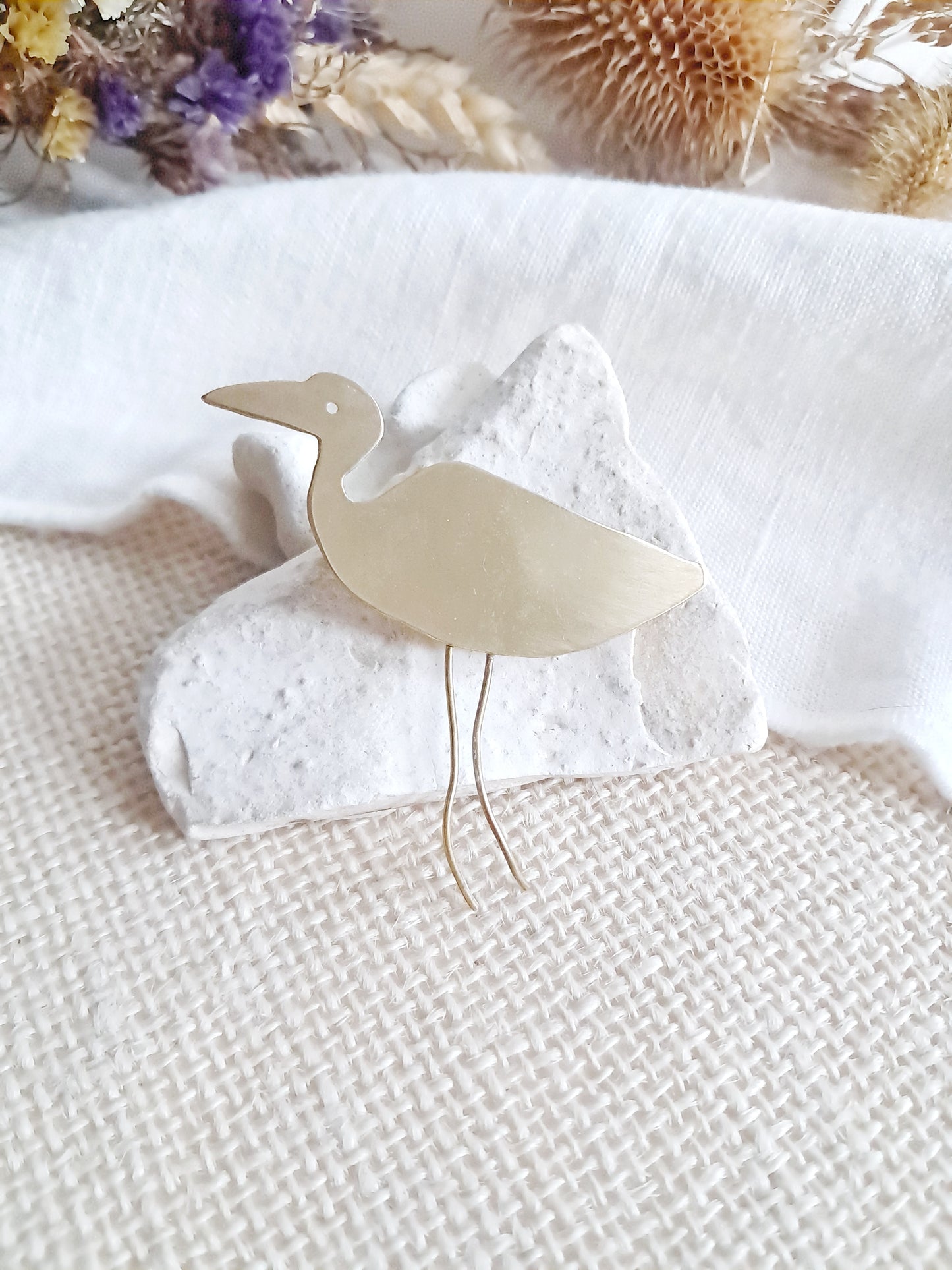 Pin's oiseau en laiton 