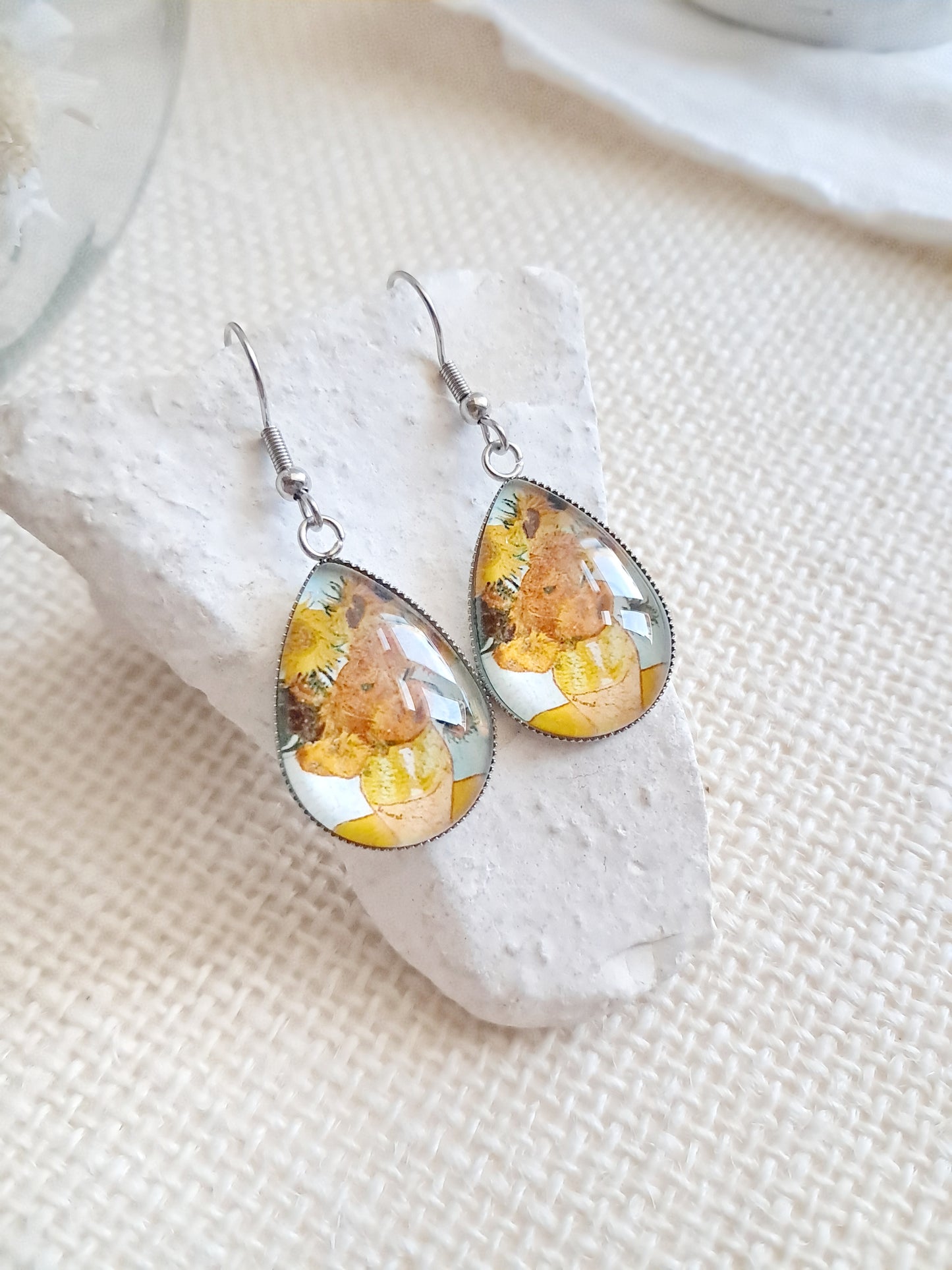 Boucles d'oreilles "Les tournesols" de Van Gogh