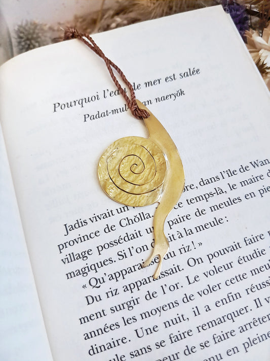 Marque-pages escargot en laiton