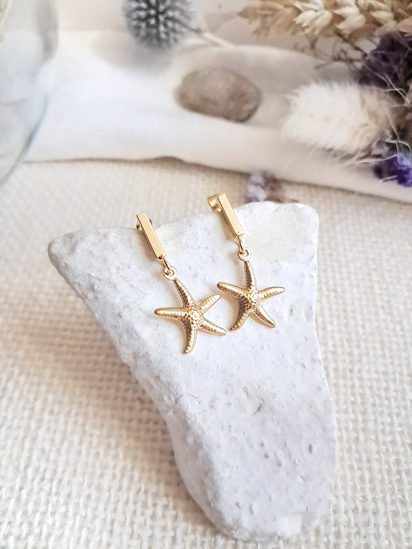 Boucles d'oreilles étoiles de mer