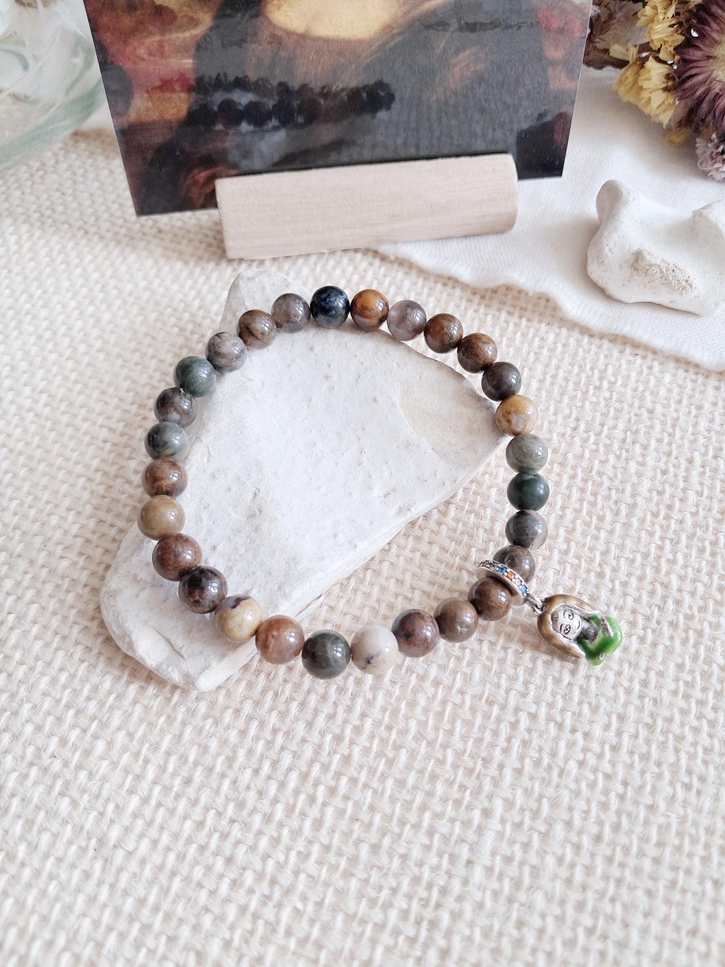 Bracelet breloque inspiré de "La Joconde" de Léonard de Vinci