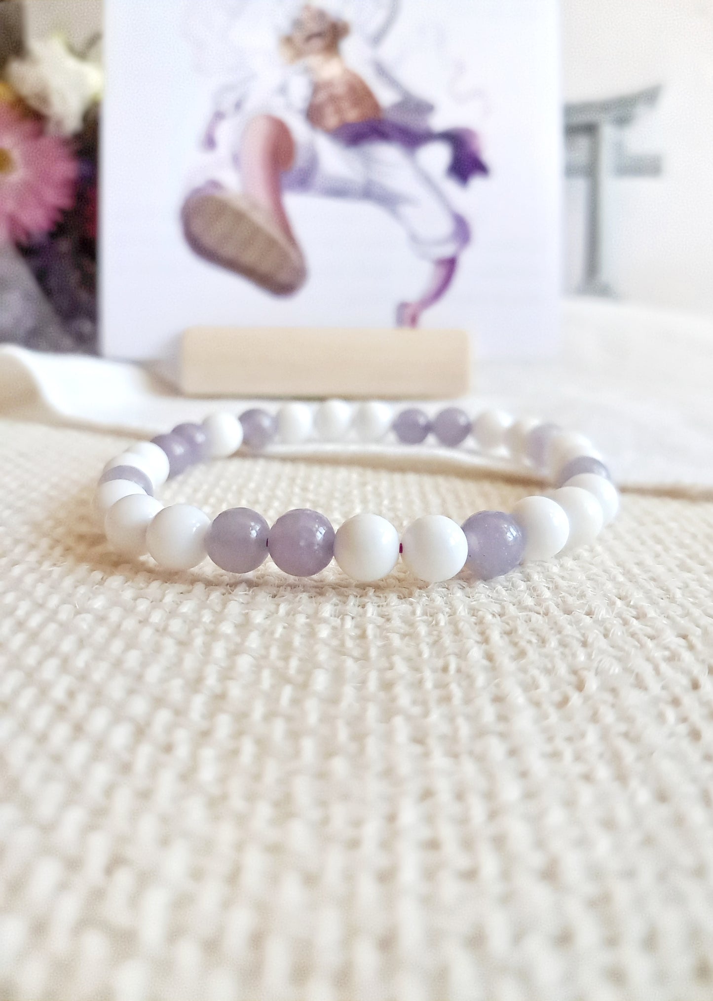 Bracelet Luffy Gear 5 en mica et tridacna