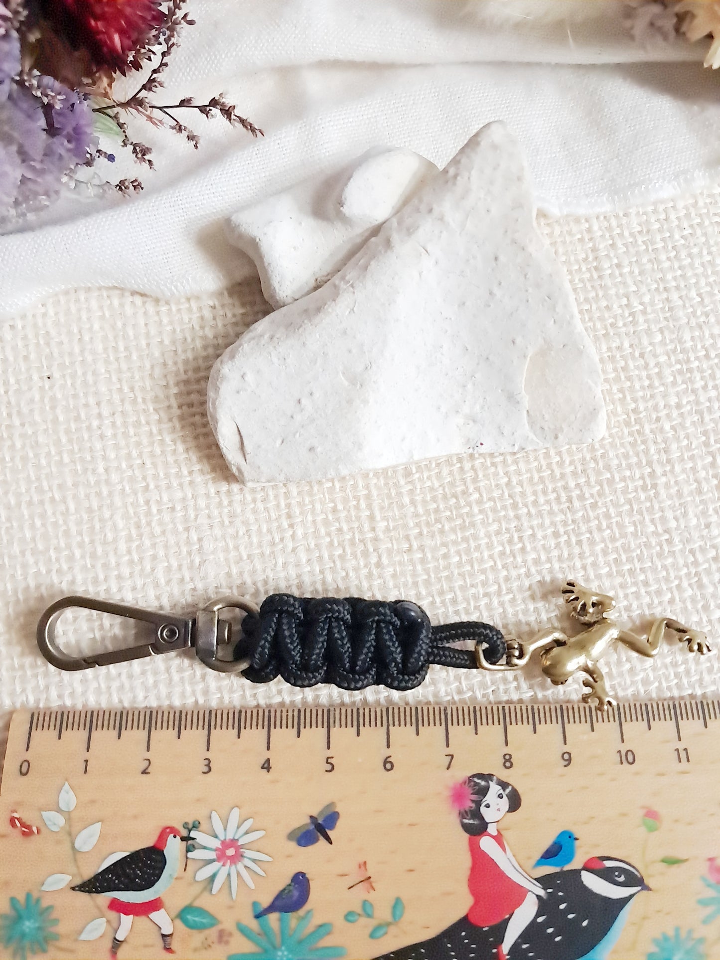 Porte-clés grenouille en laiton