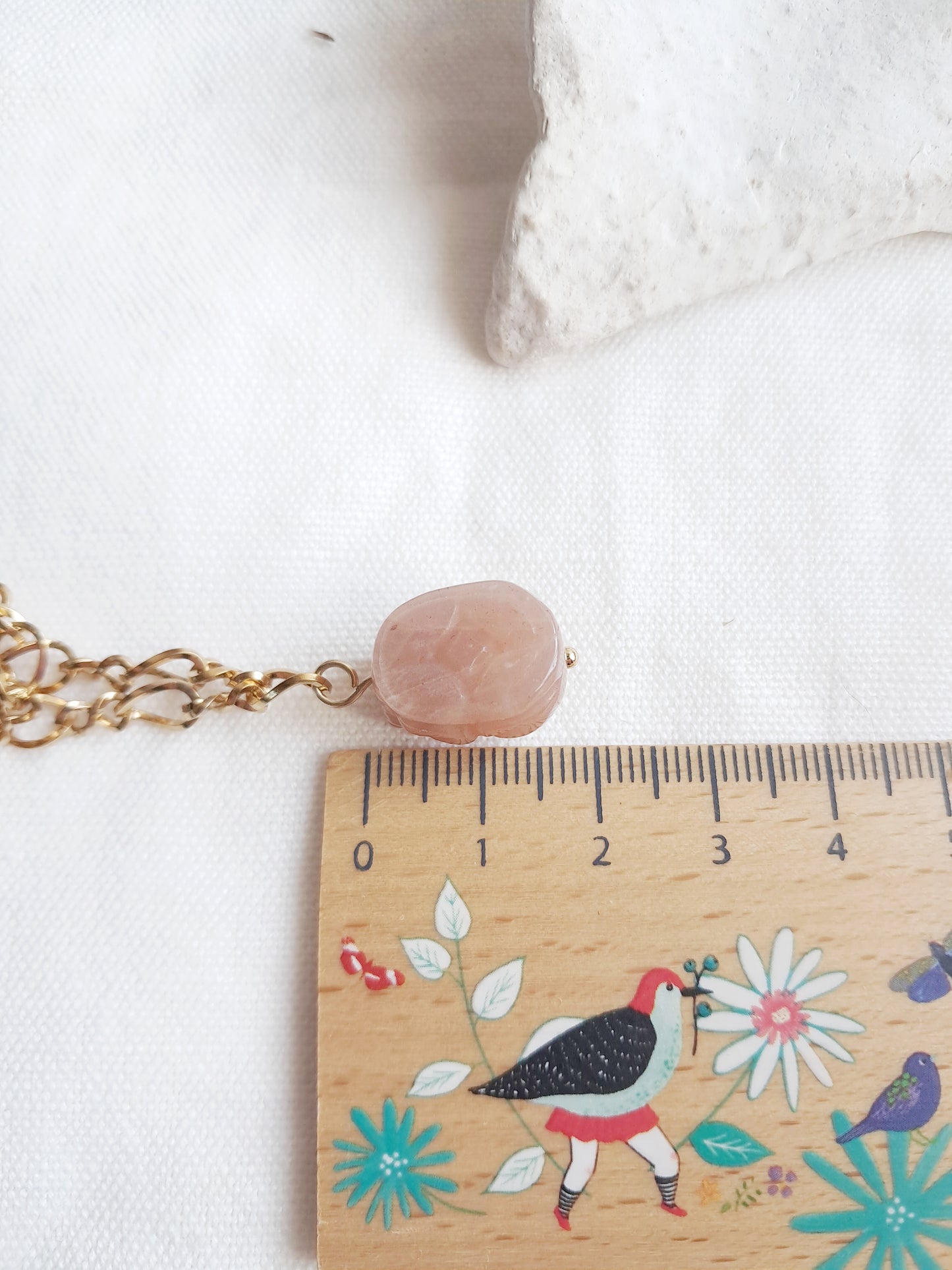 Collier pixiu en pierre du soleil et en acier inoxydable doré