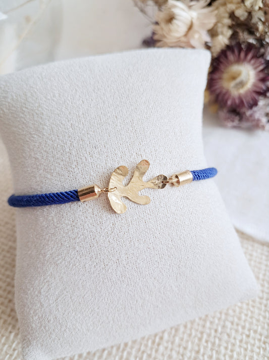Bracelet ajustable feuille inspirée de Matisse 