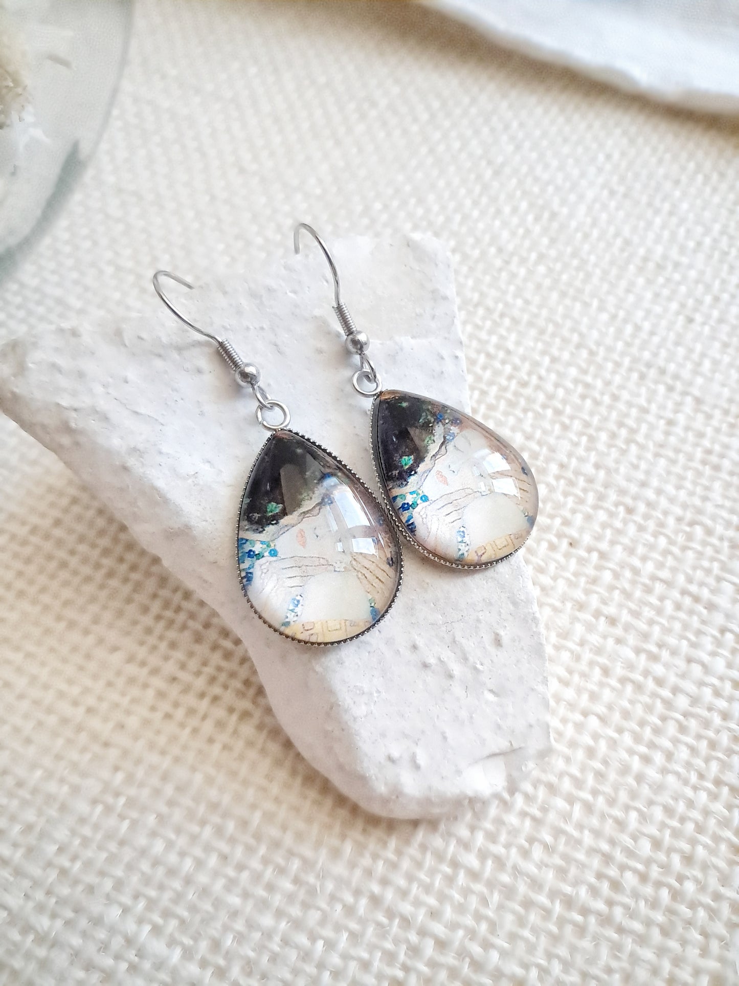 Boucles d'oreilles "Le baiser" de Gustave Klimt